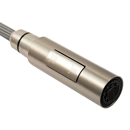 Image of Dura Faucet DF-MK504SLK-SN RV Pull-Down Kitchen Faucet (Satin Nickel) | High-arc spring pull-down kitchen faucet for RV and camper galleys. Brushed Satin Nickel finish.