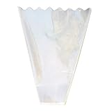 BBJ WRAPS Flower Sleeves for Bouquets Clear Rose Flower Bouquet Packaging Bags Floral Arrangement Supplies, 100 Counts (L)