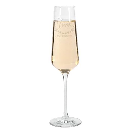 Leonardo graviertes Sektglas Puccini - Beste Trauzeugin - mit Namen