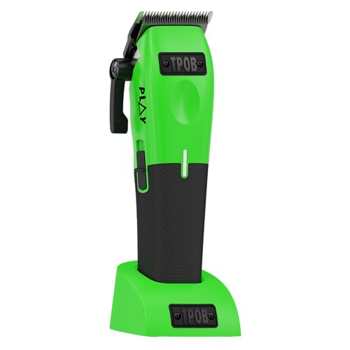 Image of TPOB Play Barber Hair Clippers for Men 7500 RPM with Rubber Grips (Green)
