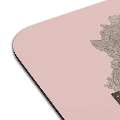 Sets de table Clermont carte ancienne de collection en caoutchouc rose - 4