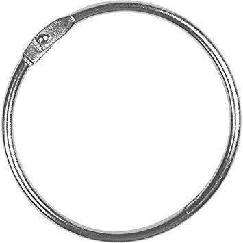 Anelli Metallici Apribili Diam. 40 mm 10 Pezzi Silver Chiusura A Scatto