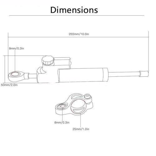 Support de stabilisateur d'amortisseur direction moto Aprilia RS50 1999-2006