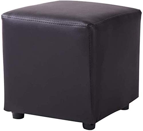 Taburete para pies negro 30x30x28cm de diseño minimalista para dormitorio