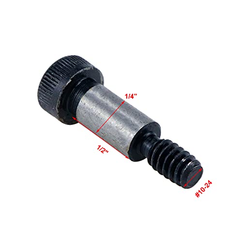 Sydien 6Pcs Alloy Steel Shoulder Bolt 1/4" Shoulder Dia,1/2" Shoulder Length,10-24 Unc Thread #TOP4