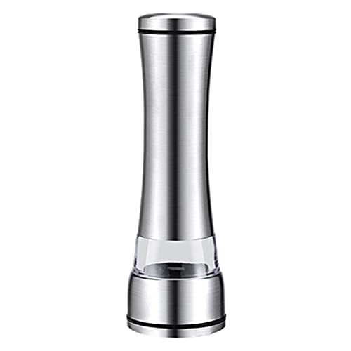 Molinillo de Pimienta Juego de Molinillo de Pimienta Negra de Sal Marina de Acero Inoxidable para el hogar Frasco de Vidrio con Hoja de cerámica y Grosor Ajustable Cover