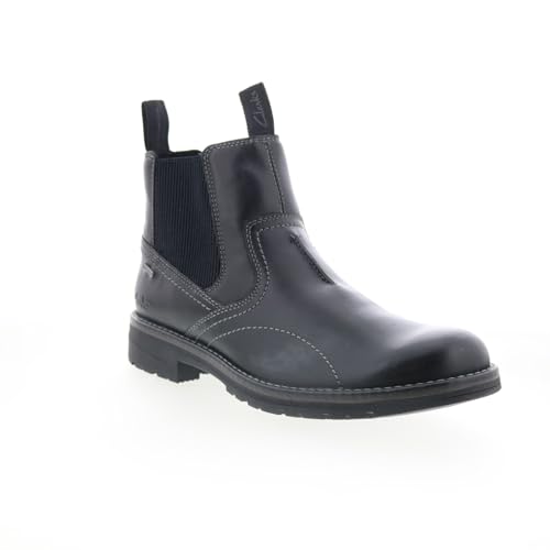 Clarks Clarks Men's Morris Easy Chelsea Boot, Black Leather, 7 Medium US