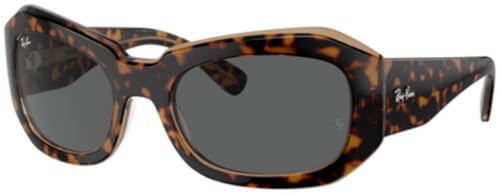 Ray-Ban RB2212 Sunglasses Bundle: RB 2212 BEATE 1292B1 Havana On Transparent Brown/Dark Grey Crystal Standard and Universal Anti-slip Silicone Leash