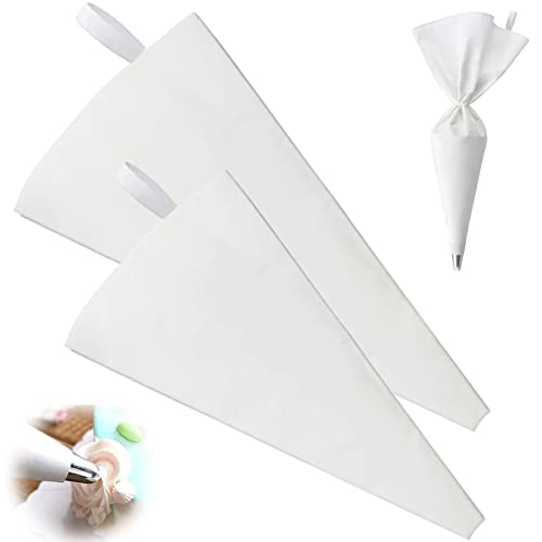 6 Stücke Glatt Spritzbeutel Große Spritzbeutel Profi Spritzbeutel Mehrweg Spritzsack Sahnespritzen aus Baumwolle Kuchenwerkzeuge für Gebäck Torte Kuchen Kekse Dekorieren 12 Zoll 14 Zoll Cover