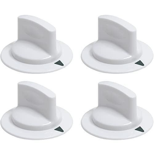 [UPGRADED] BlueStars 4 Packs WE1M652 Dryer Timer Control Knob with UPGRADED Metal Ring - Compatible with Hotpoint & GE Dryers - Replaces 1264289 AP3995164 PS1482196 AH1482196