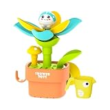Giocattoli da bagno - Giocattoli con per bagno, 6,02 x 4,06 x 7,72 pollici - Set sensoriale di irrigazione fiori con bicchiere di irrigazione, per bambini e ragazze 1-3 anni per casa doccia hotel