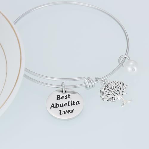 HUTIMY Abuelita Gifts In Spanish from Grandchildren Birthday Accessories for Grandmother Best Abuelita Bracelet4