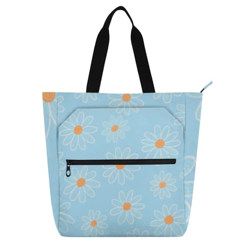 Bolsa de mano con bolsillos interiores para amantes de los libros y estudios