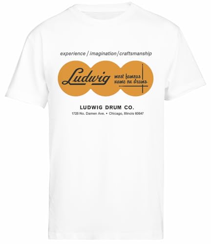Générique Ludwig Drum Co 1967 T-Shirt Blanc À Manches Courtes pour Hommes