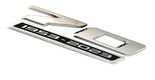 Image of Pair Set 70th Anniversary Side Emblems Car Fender Badge Decal Replacement for 2020-2024 C8 Corvette Genuine GM 70th (Chrome)