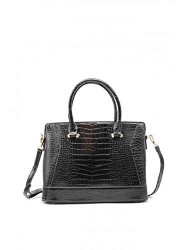Tom&Eva Sac à main rigide effet crocodile 19G-2711 NOIR