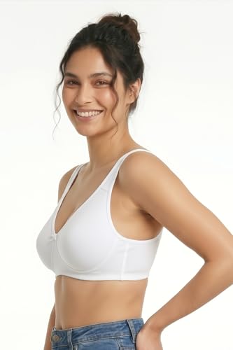Image of Clovia Women's Cotton Solid Non-Padded Full Cup Wire Free T-Shirt Bra