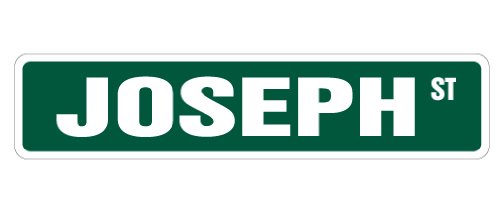 Photo 1 of JOSEPH Street Sign Childrens Name Room Sign | Indoor/Outdoor | 24" Wide Plastic Sign