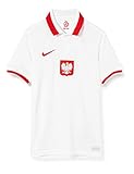Nike 2020-2021 Poland Home Football Soccer T-Shirt Jersey (Kids) (Small, White/Sport Red)
