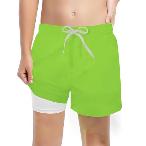 Bañador Niño Ropa de Baño Quick Dry con Forro Compresión Calzoncillos Tipo Bóxer Pantalones Cortos de Baño Bañador Natacion Niño con Cordón y Forro Antirozaduras n17