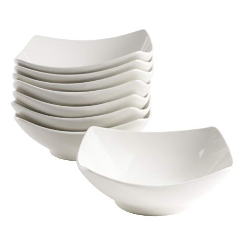 Image of Gibson Home Zen Buffet Dinnerware, 8-Piece Porcelain Chip and Scratch Resistant Bowl Set, White