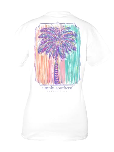 Simply Southern Youth Relaxed-Fit Short Sleeve T-Shirt | Palm | Preppy and Stylish Girl’s T-Shirt2