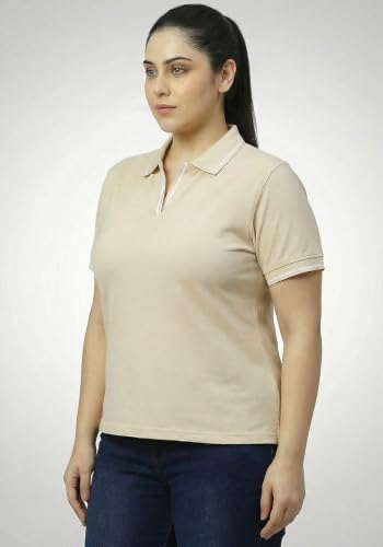 Image of Wear Your Opinion Women's Plus Size Tipped Collar Neck Polo Tshirt