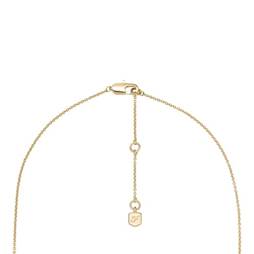 Image of Fossil Women's Ellis Toi Et Moi Gold-Tone Brass Station Necklace