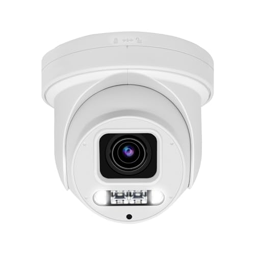 Vonnision Caméra dôme IP PoE PTZ 8 MP pour l'extérieur, caméra de sécurité IP 4K PTZ avec zoom optique 5x, panoramique 355° inclinable à 90°,...