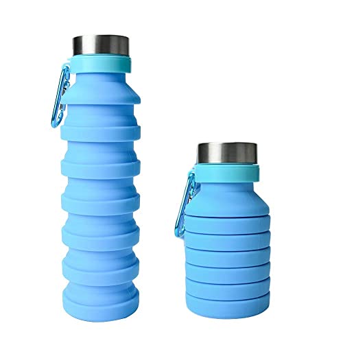Baskety Collapsible Water Bottle Reusable Silicone Foldable for Travel Gym Camping Hiking Portable Leak Proof Sports 550ml (Blue, Pack of 1) Baskety Collapsible Water Bottle Reusable Silicone Foldable for Travel Gym Camping Hiking Portable Leak Proof Sports 550ml (Blue, Pack of 1)
