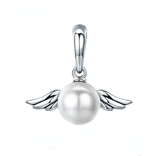 Pluma de ala de ángel de plata 925, el regalo ideal para pulsera y collar de mujer