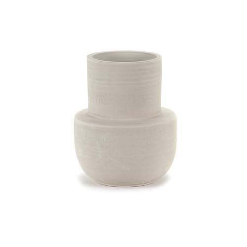 SERAX ストーンウェア フラワーベース オブジェ 高さ30.5cm Vase S Beige Volumes B4919046 おしゃれな花瓶
