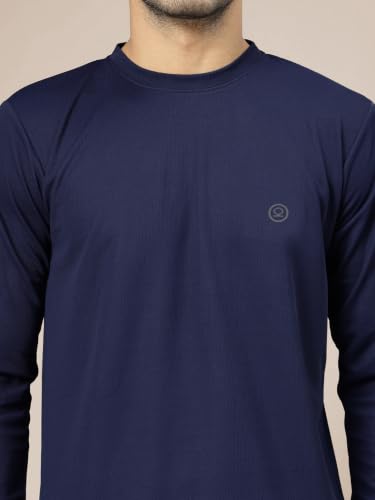 Image of CHKOKKO Gym T Shirts for Men Workout Solid Quick Dry Sports Men T-Shirts Breathable Lightweight Full Sleeve Regular Fit Round Neck Running Stylish Tshirt for man