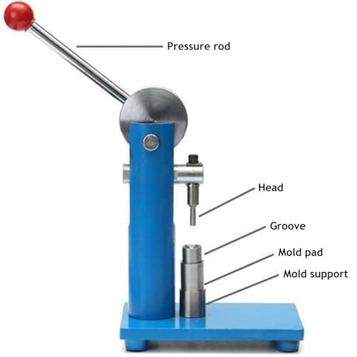 Macchina da stampa a leva per compresse con stampo in acciaio inox per uso in laboratorio, ideale per la produzione di pillole da polvere medicinale, acido benzoico e campioni di carbone