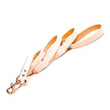 Handmade Rose Gold-tone Hardware, Off White Leather Dog Leash