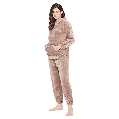 Image of CAMEY Women's Wool Solid Top and Pajama Set (WNT-03 Beige Free Size)