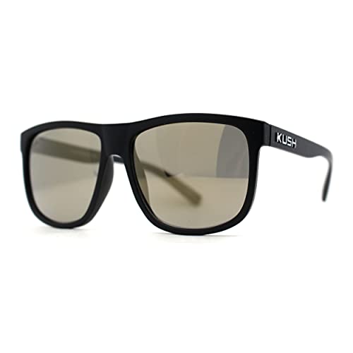 Image of SA106 Mens Kush Classic Matte Black Frame Sport Horn Rim Sunglasses