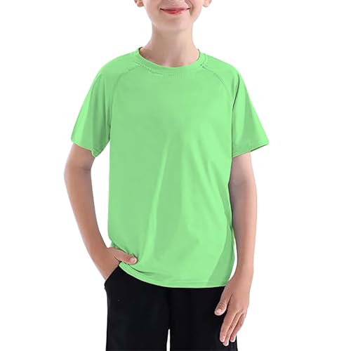 Kids T-Shirt Cotton Short Sleeve Tee Shirts for Unisex Boys and Girls Summer Crew Neck Basic Tops Sport Clothes