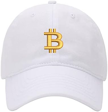 Baseball Cap Men Bitcoin Currency Embroidered Washed Cotton Dad Hat Unisex Baseball Caps