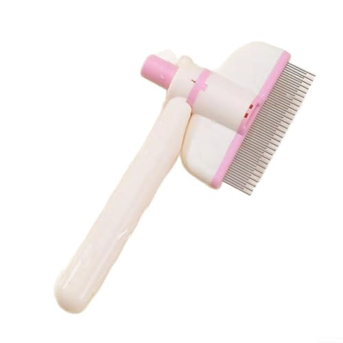 Pettine per la toelettatura di cani e gatti, spazzola per la rimozione dei peli in acciaio inox con denti stretti, testa rotante per uno spargimento efficace e una comoda cura del mantello