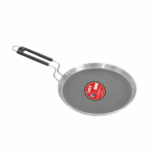 Image of Camro Tawa for Roti and Dosa | Steel Triply Honeycomb Tawa 32 cm | Induction Base Dosa Tava Non Stick | Perma-Cool Handles | Base & Induction Compatible | Metal Spoon Friendly | Sturdy Handles