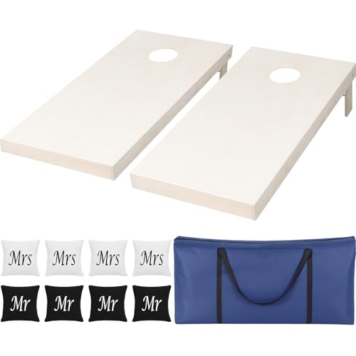 Soulchen Wedding Cornhole Set Include 4 x 2 ft...