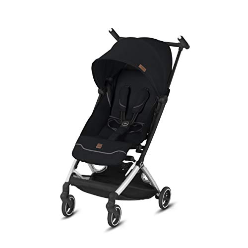 gb Pockit+ All-City Airplane Carry-on Compliant Stroller – Ultra Lightweight, 2-in-1 Travel System Ready with any Cybex Infant Car Seat, Compact Self-Standing Fold, Easy to Carry, Premium Fabric – Velvet Black (Check for airline restrictions)