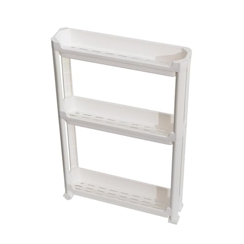 Chariot de rangement fin pour salle de bain – Étagère autonome pour cuisine et salle de bain