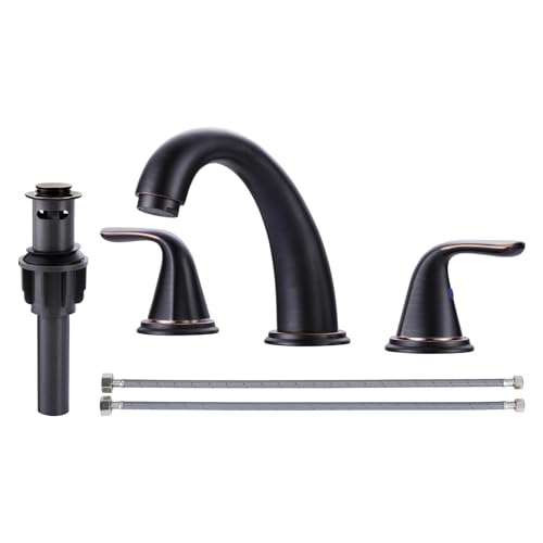 Aleasha Bathroom Sink Faucet 3 Holes Oil Rubbed Bronze