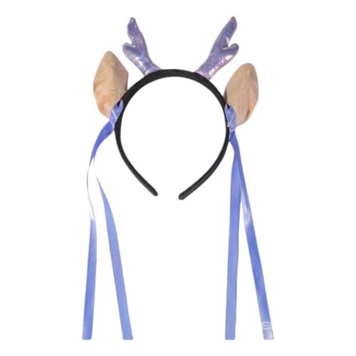 BIKPRST 1Piezas Niños Cuerno De Dragón Cosplay Estrafalario Diadema Tiara, Para Niñas Y Mujeres Diademas Niñas Para Uso Diario Y Decoración De Fiesta（Azul）