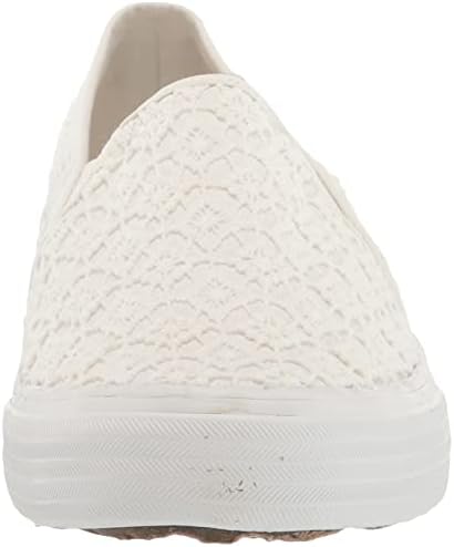 Keds Women's Double Decker Crochet Sneaker, White, 9 | Image 1