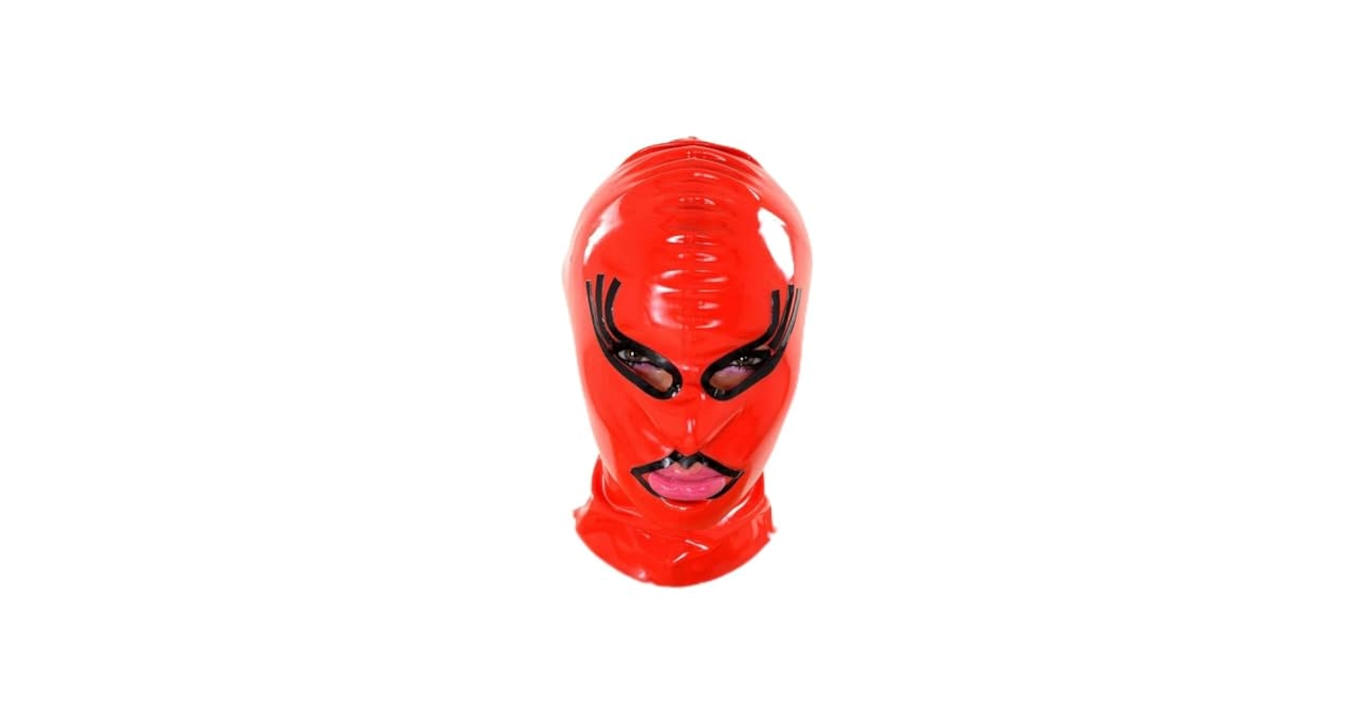 Latex Hood Mask Rubber Holiday Party Hood Color Trim Around