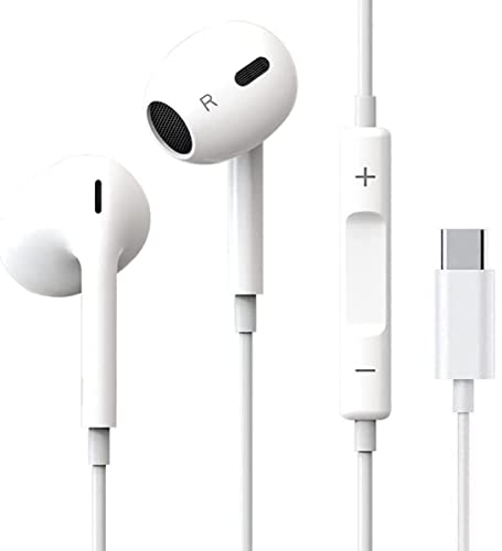 Cuffie USB C per Samsung S23 S22 S24 A34 A54 5G, Auricolari USB Tipo C con Micro