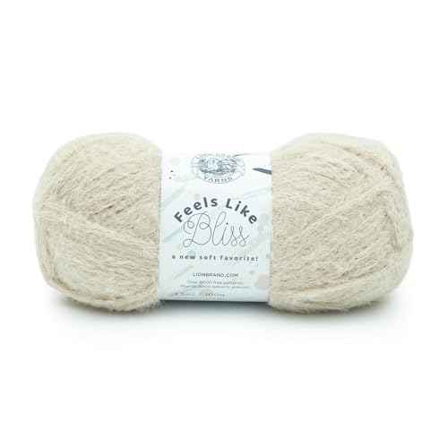 Image of Lion Brand Yarn Feels Like Bliss, Bulky Yarn for Knitting, Sand Dollar, 1 Pack